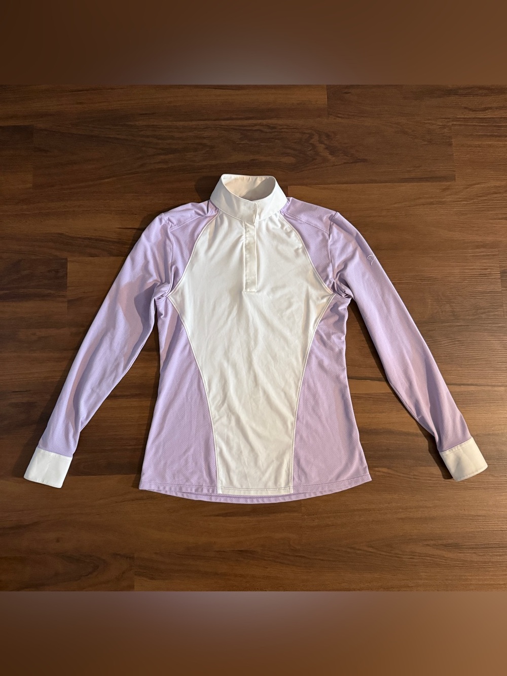 Women’s XS White/Purple RJ Classics Long Sleeve Horseback Riding Sunshirt